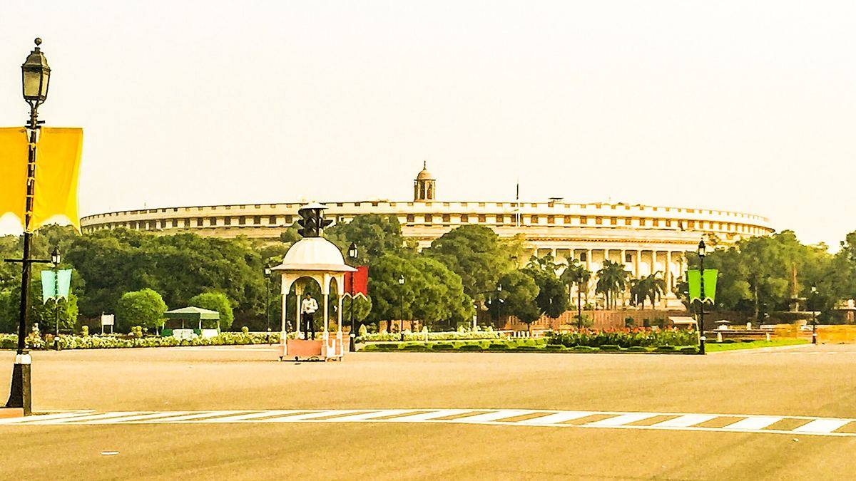 The Parliament House of India in New Delhi